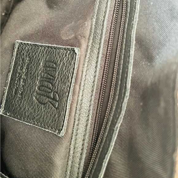 CIVICO 93 Made In Italy Leather Floral Embossed Dome Satchel Brown - Picture 2 of 6